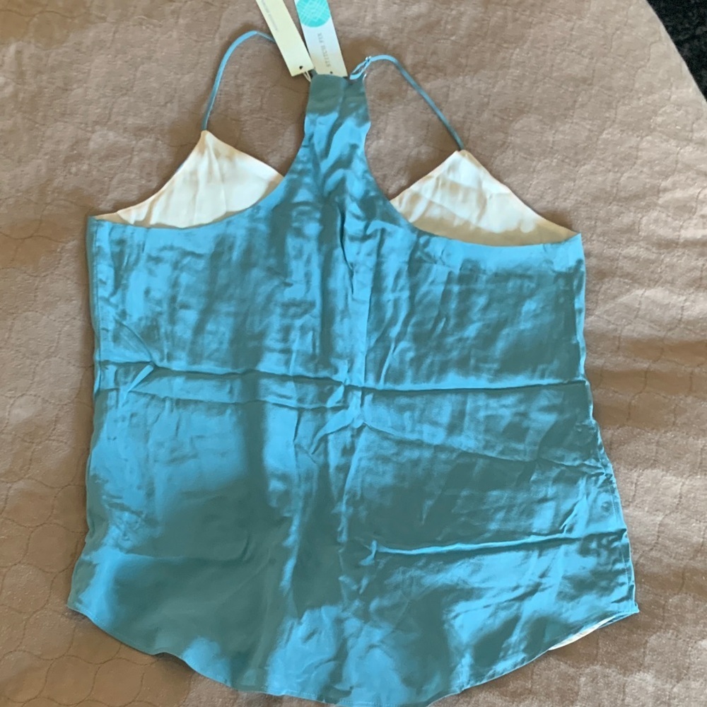 Lavender Brown dusty blue Button-Front Camisole - Picture 4 of 4